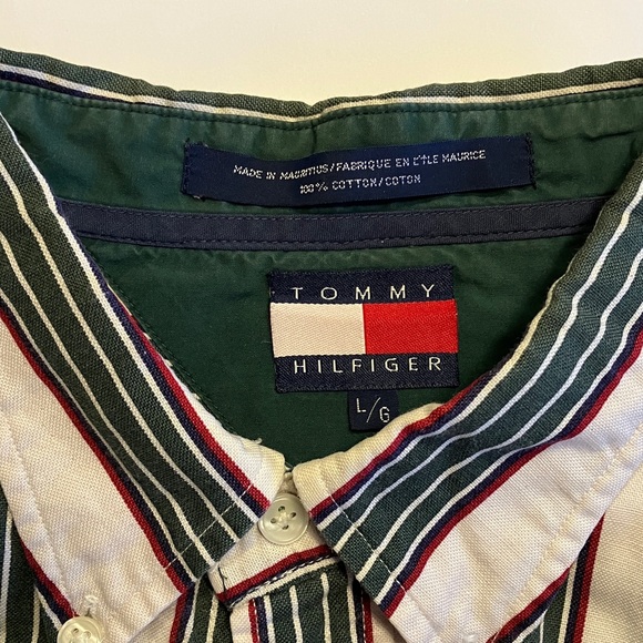 3 Tommy Hilfiger Vintage VTG Y2K 90s Shirts Men's L Button Down L/S - Picture 3 of 16